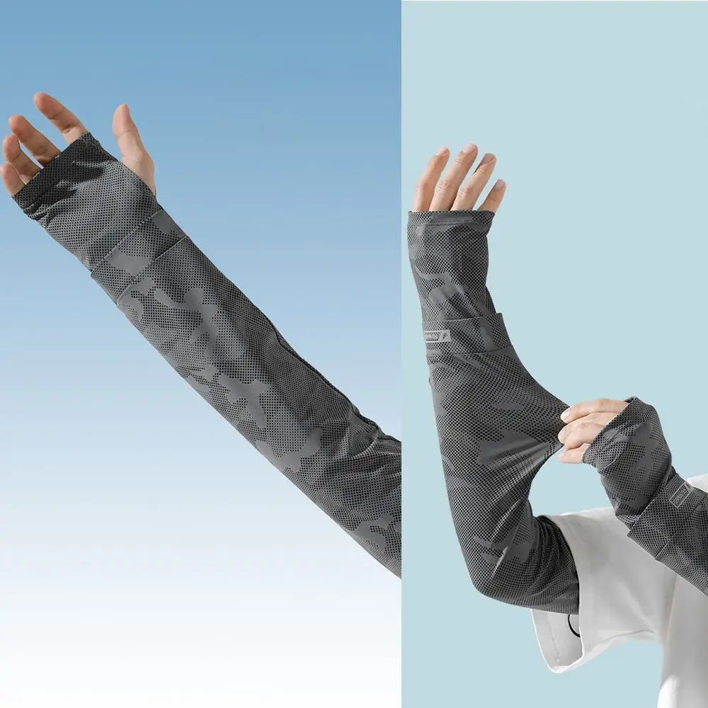 1 Set UV-Schutzmaske aus Eisseide, atmungsaktive Herren-Sport-Armabdeckung zum Angeln, Fahren, Radfahren, Ärmel und Maske – Detail 5
