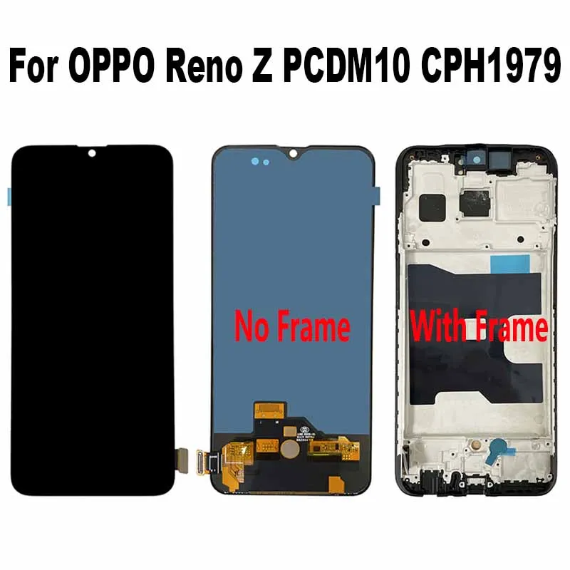 

Для OPPO Reno Z CPH1979 PCDM10 PCDT10 LCD дисплей кодирующий преобразователь сенсорного экрана в сборе