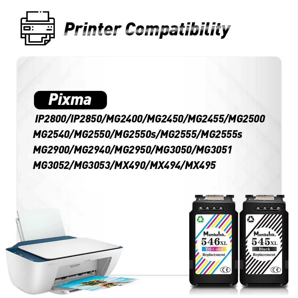 PG545 CL546 XL Ink Cartridges Replacement For Canon PG-545 PG-545 CL-546 For Canon MG2550 MG2550s MG2555 MG2555s MG2900