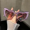 Trendy Cosplay Party Glasses Eyewear Heart-Shaped Sunglasses UV400 Protection Heart Sunglasses for Women Clout Goggle 1