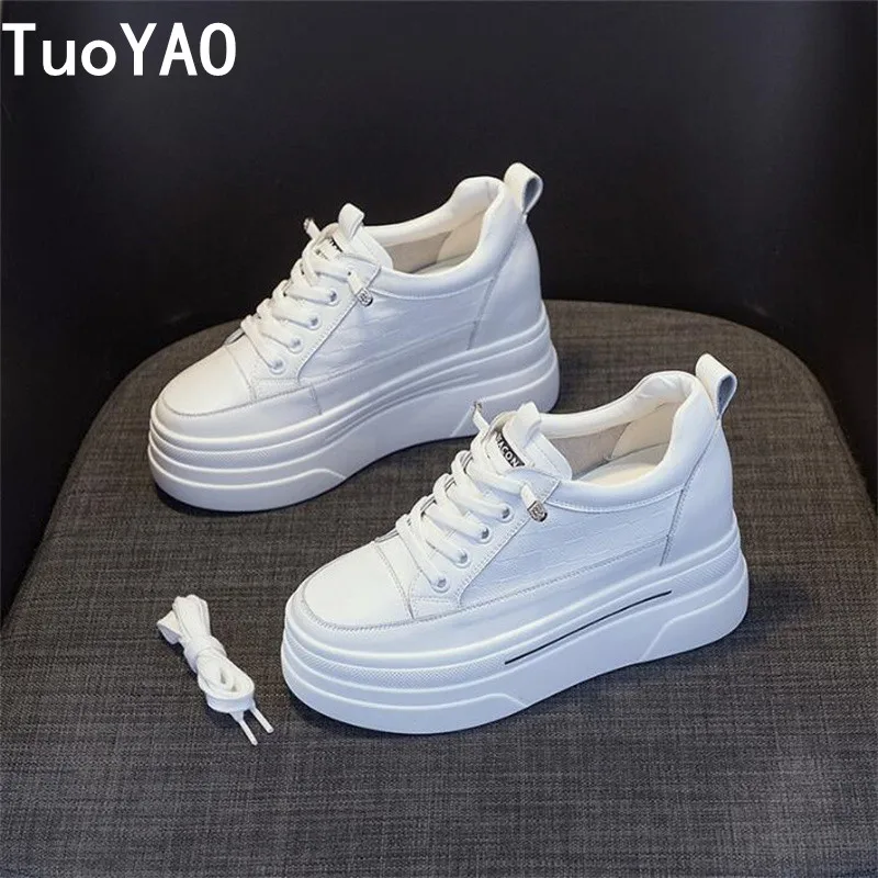 2022 Women Sneakers White Shoes Flat Platform Genuine Leather Women Flat  Shoes - Women's Vulcanize Shoes - AliExpress