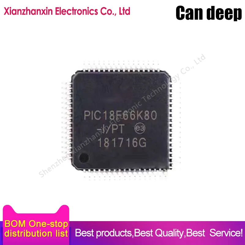 

1~5pcs/lot PIC18F66K80-I/PT TQFP-64 PIC18F66K80 8-bit microcontroller chips