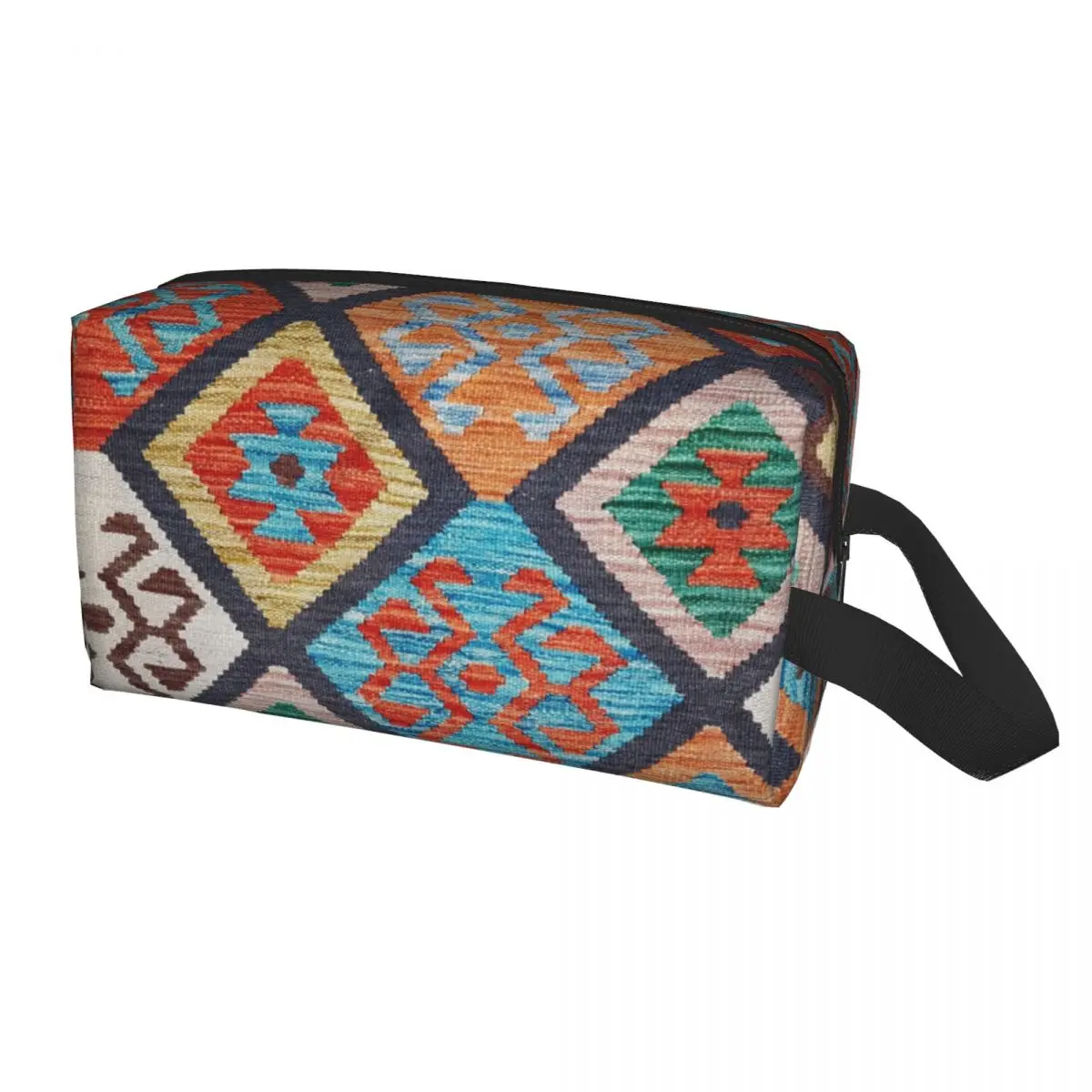 

Vintage Turkish Kilim Travel Toiletry Bag Vintage Persian Tribal Bohemian Ethnic Art Cosmetic Makeup Organizer Storage Dopp Kit