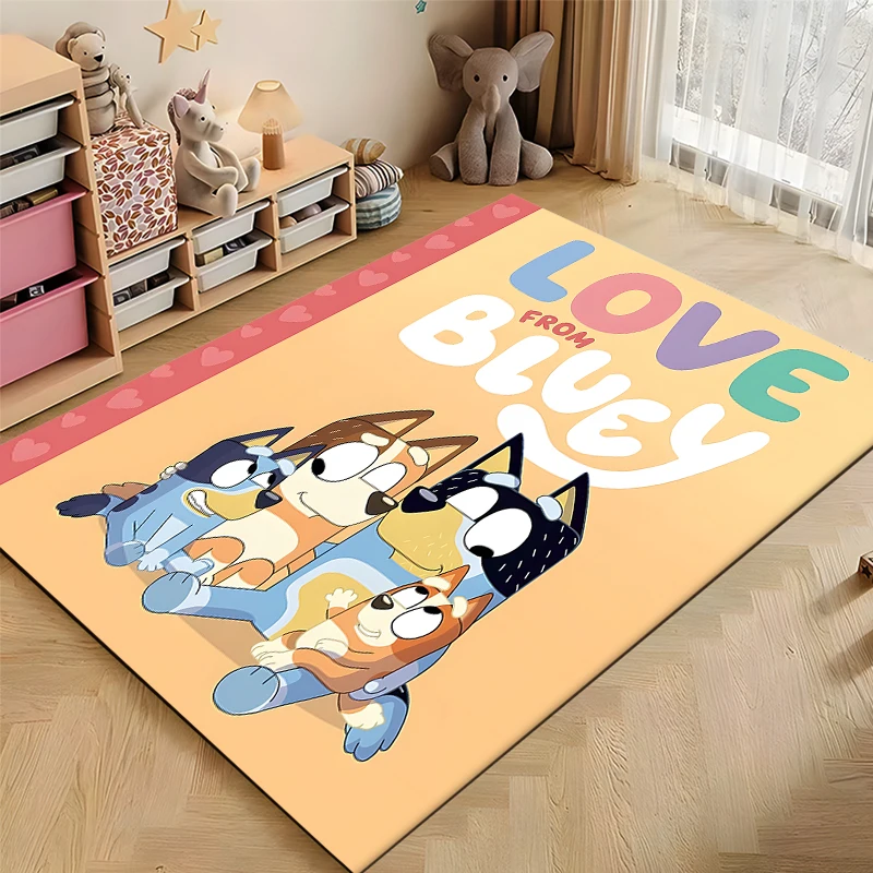 B-Bluey 강아지 시즌 패턴 러그 카펫, 거실 욕실 매트, 침실 홈 데코용 크리에이티브 도어 매트 카펫, 15 사이즈