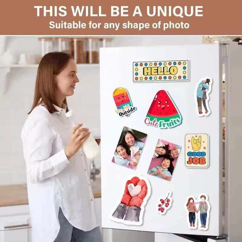 A4 냉장고용 고무 플렉시블 자석 매트 시트, 냉장고 사진, 그림, DIY 정리, 장식, 간편한 절단 및 제거에 적합
