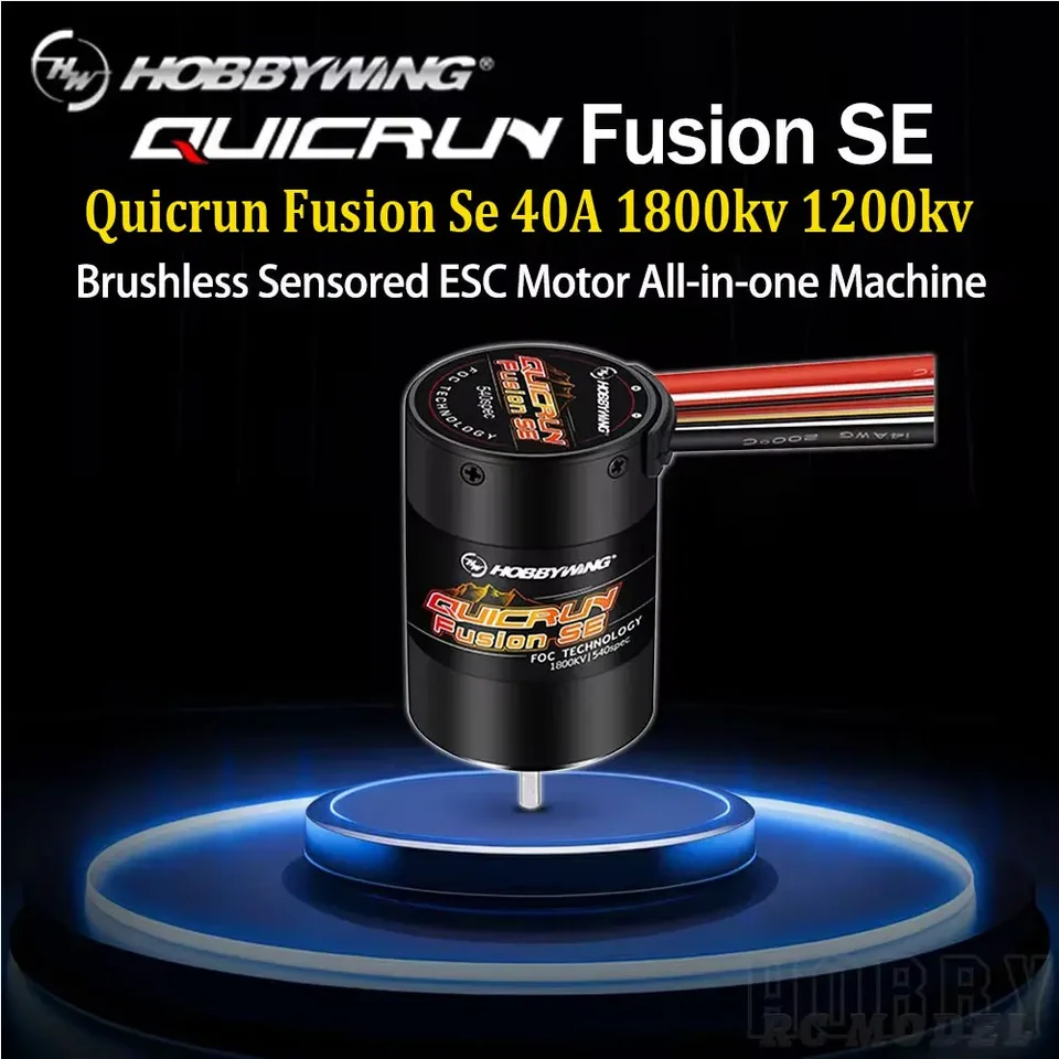 ホビーラジコン HOBBYWING QUICRUN Fusion SE 40A 1800KV Hobbywing quicrun fusion se 1200kv/1800kv motor sem escova com