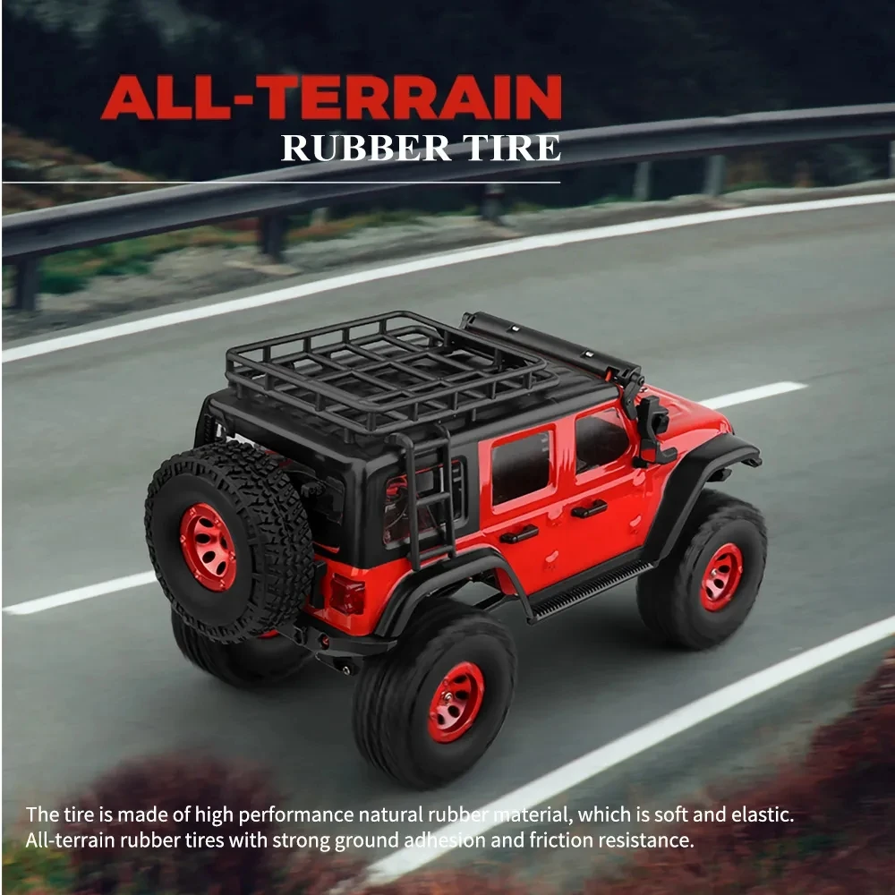 Wltoys 2428 1:24 미니 RC 자동차 2.4G LED 조명 4WD 오프로드 전기 크롤러 차량 원격 제어 트럭 장난감 어린이를위한
