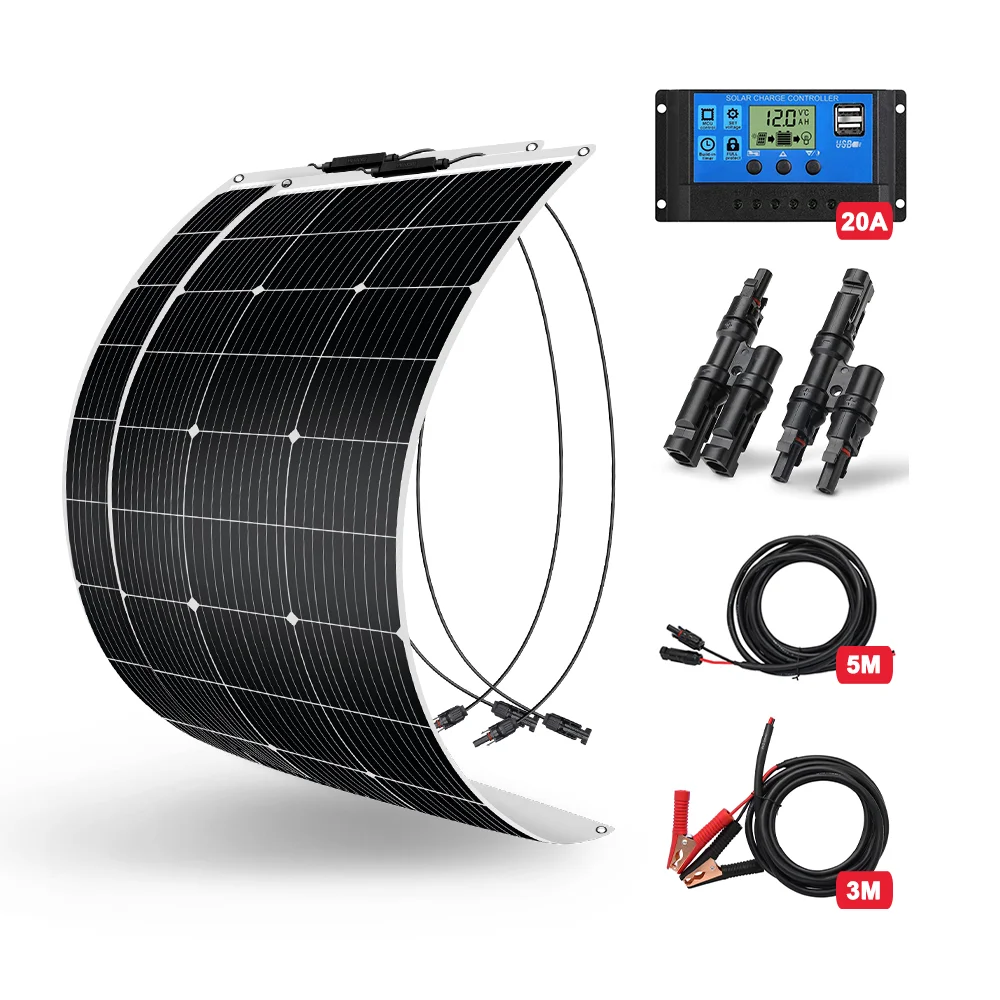 DOKIO DFSP-100M 18V 200W rugalmas napelemes USB készlet - Image 2
