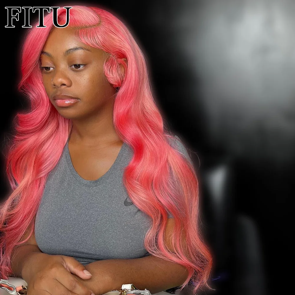 

Pink Transparent 13x6 13x4 Lace Front Wig Bone Body Wave For Women Human Hair 13x4x1 T Part Lace Preplucked Wigs Colored
