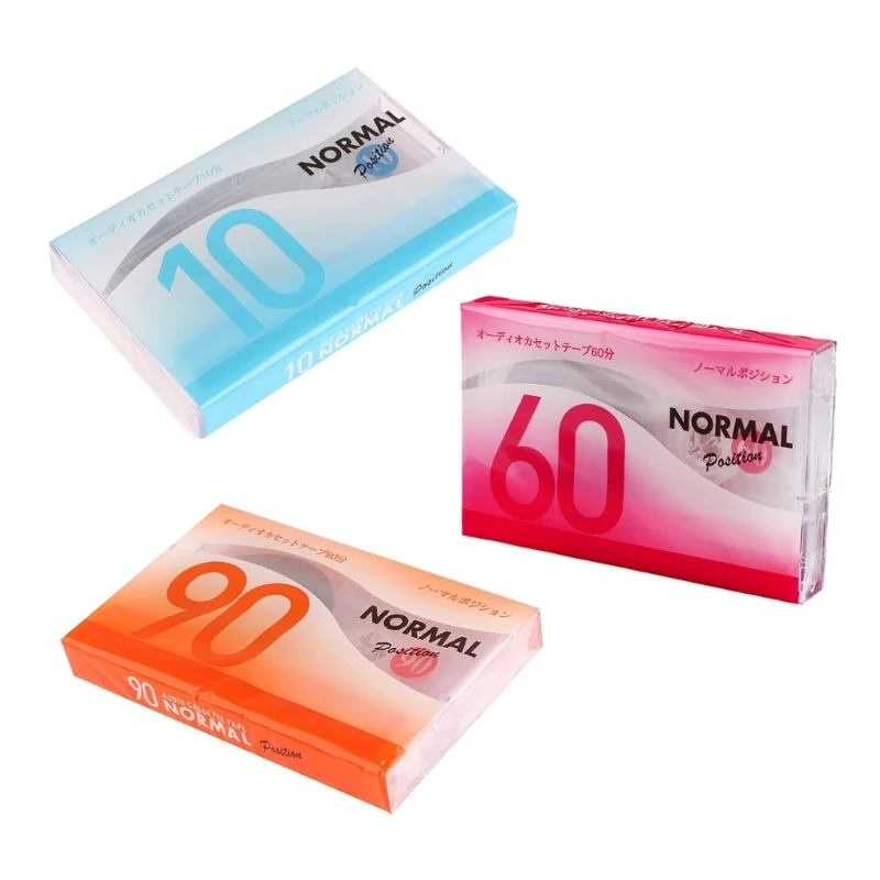 

Blank Recording Cassette Tapes for Music, Voice Recordings Low Noise & 10/60/90 Minutes Recording Time