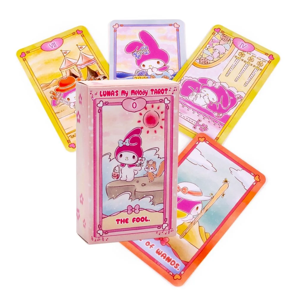 

Sanrio Melody Luna's Tarot 78 карт Kawaii аниме мультфильм настольная игра дружеская карта для игр практичные гадания игрушки
