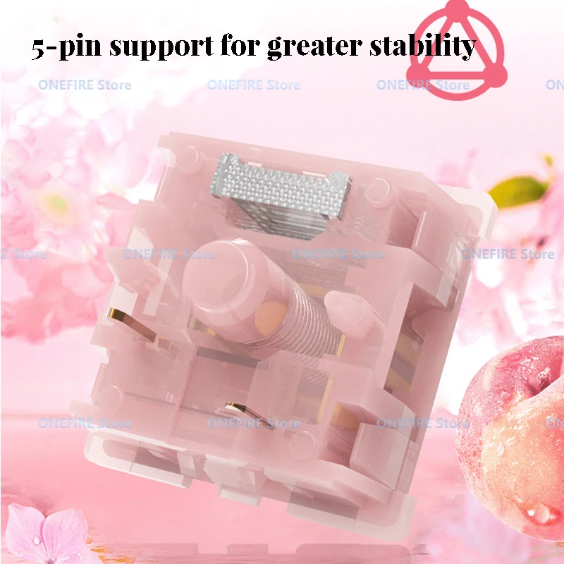 Outemu Silent Peach V3 Pro Lemon V3 Pro 스위치 리니어 택타일 5핀 핫스왑 업그레이드 윤활 및 라이트 가이드 컬럼 ?