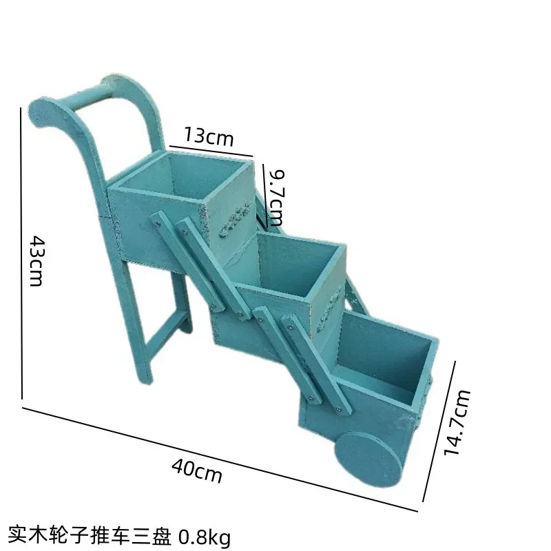 Solid Wood Plant Stand Cart - 3 Tier 6