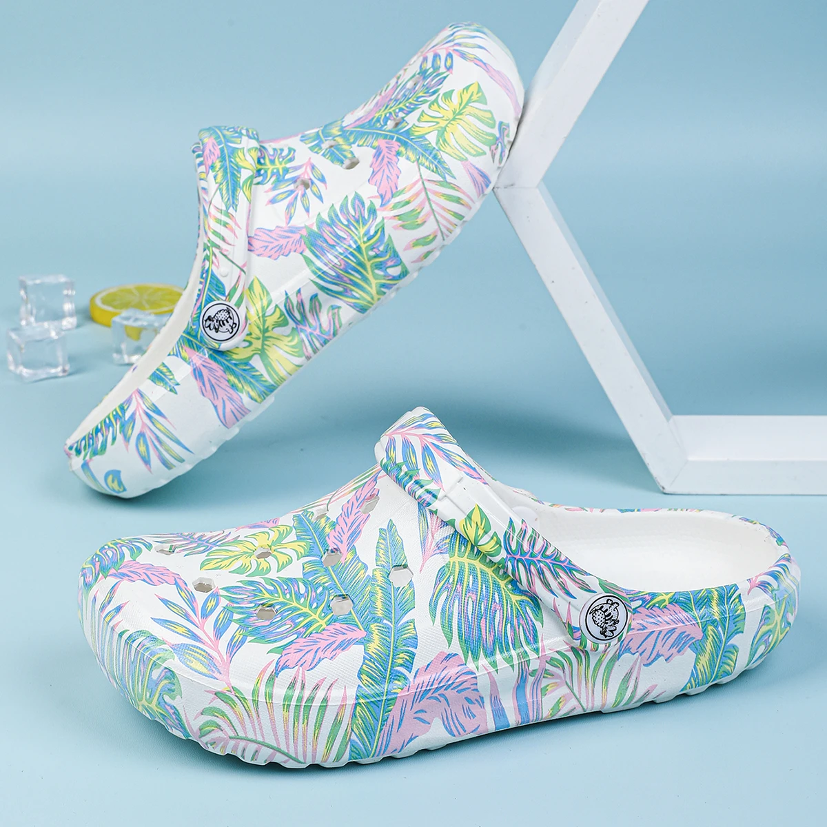 Women's Colorful Cartoon Garden Clog Shoes, Platform Soft Sole Two-way Wear Beach Mules, Pool & Garden Slides, Beach Sandals 5