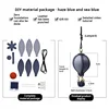 2025 New Genuine Leather Hot Air Balloon Pendant Handmade Diy Material Package Handmade Sewing Genuine Leather Mini Keychain 5