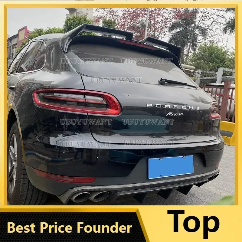 

ABS Material Rear Roof Spoiler Wings for Porsche Macan 2018-2022 Car Styling ABS Carbon Look Rear Spoiler