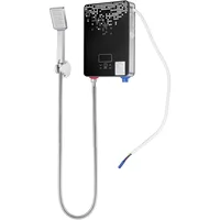 Chauffe-eau instantané pour douche 220V, mini chauffe-eau électrique avec douchette, appareil sous évier pour cuisines et salles de bain, 6500W, noir 1