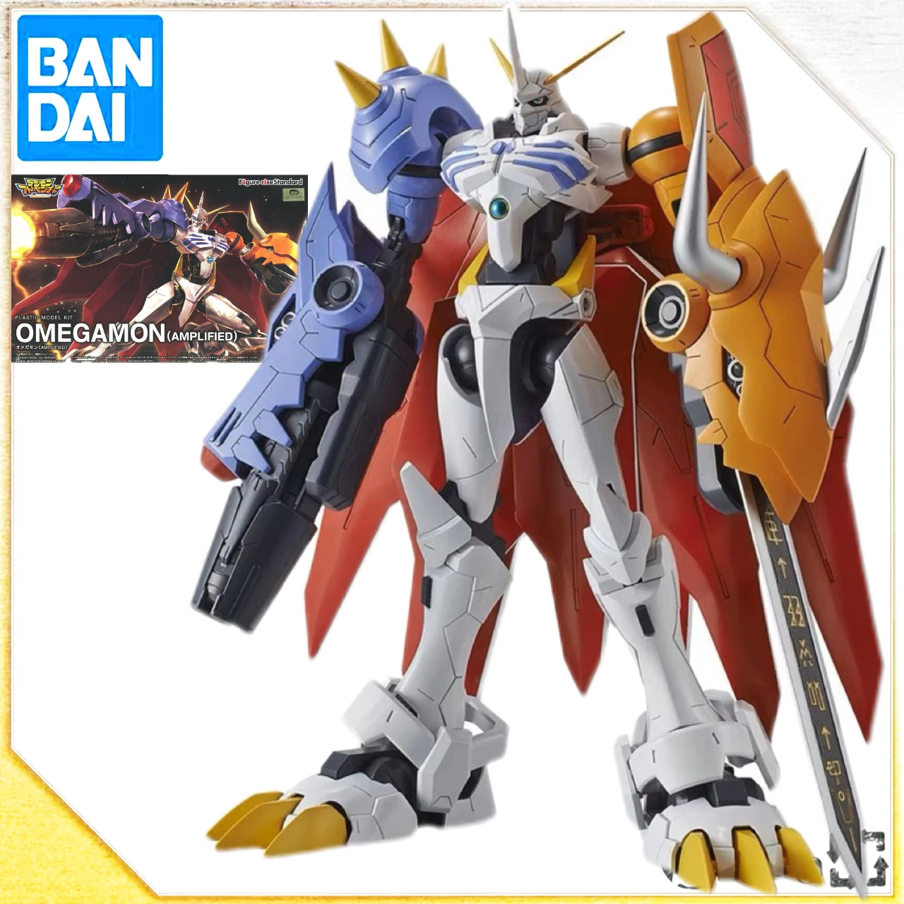 Bandai Digimon Adventure Assembling Model Digital Monster Omegamon 20cm Action Toy Figures Model Kit Toy Collection Gift