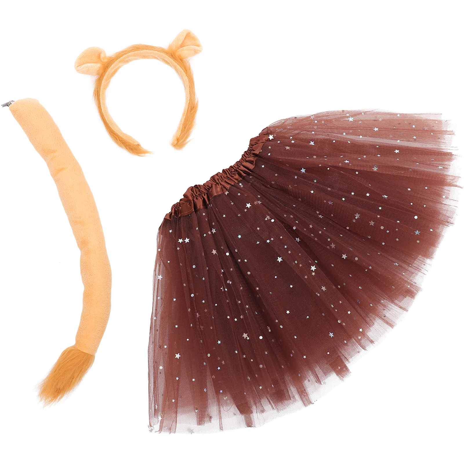 

Cosplay Lion Ear Headbands Bands Dress up Animal Girls Costume Props with Tail Set