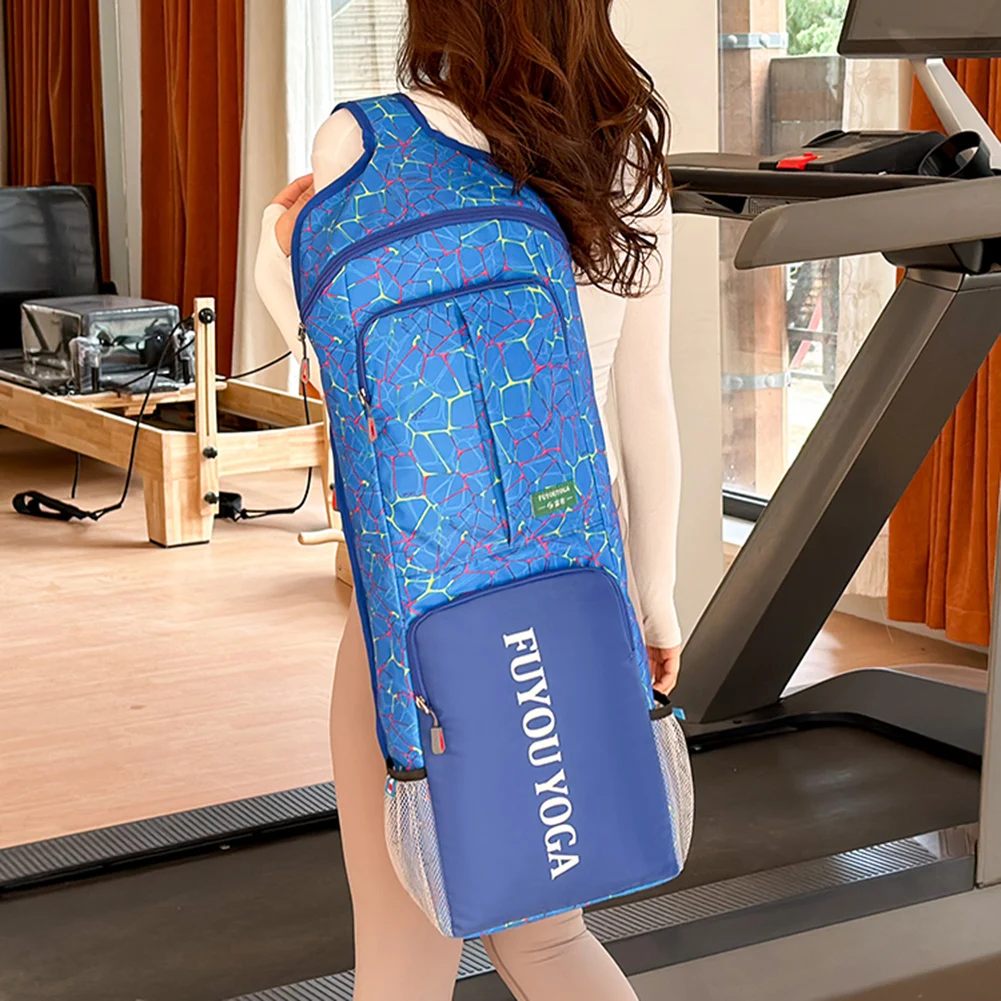 Yoga Pilates Cushion Bag Waterproof Yoga Mat Carry Tote Bag Large Capacity with Zipper Pocket/Mesh Pocket/Handle for Women Men 3