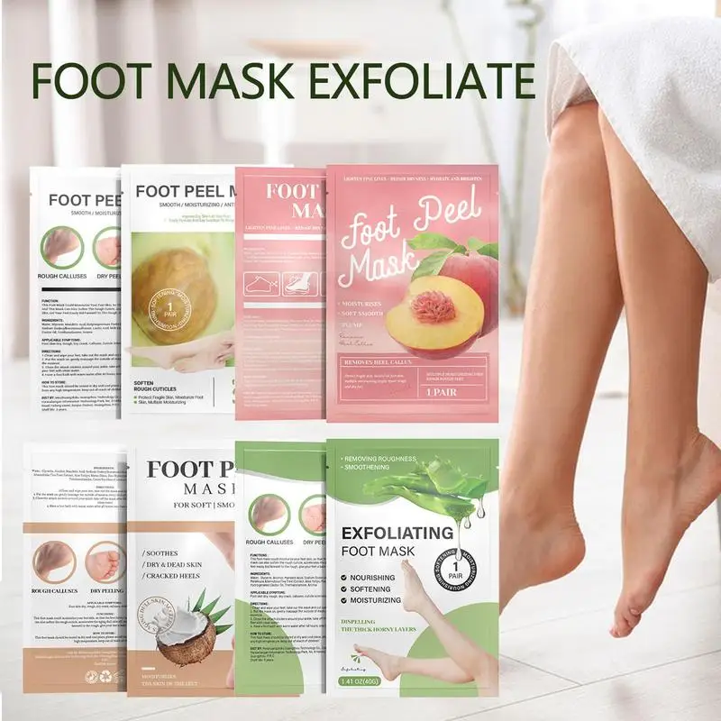 

Foot Peel Masque Cracked Feet Heels Repair Mask Exfoliating Pedicure Soft Foot Peeling Mask Remove Dead Skin Foot Care For Girl