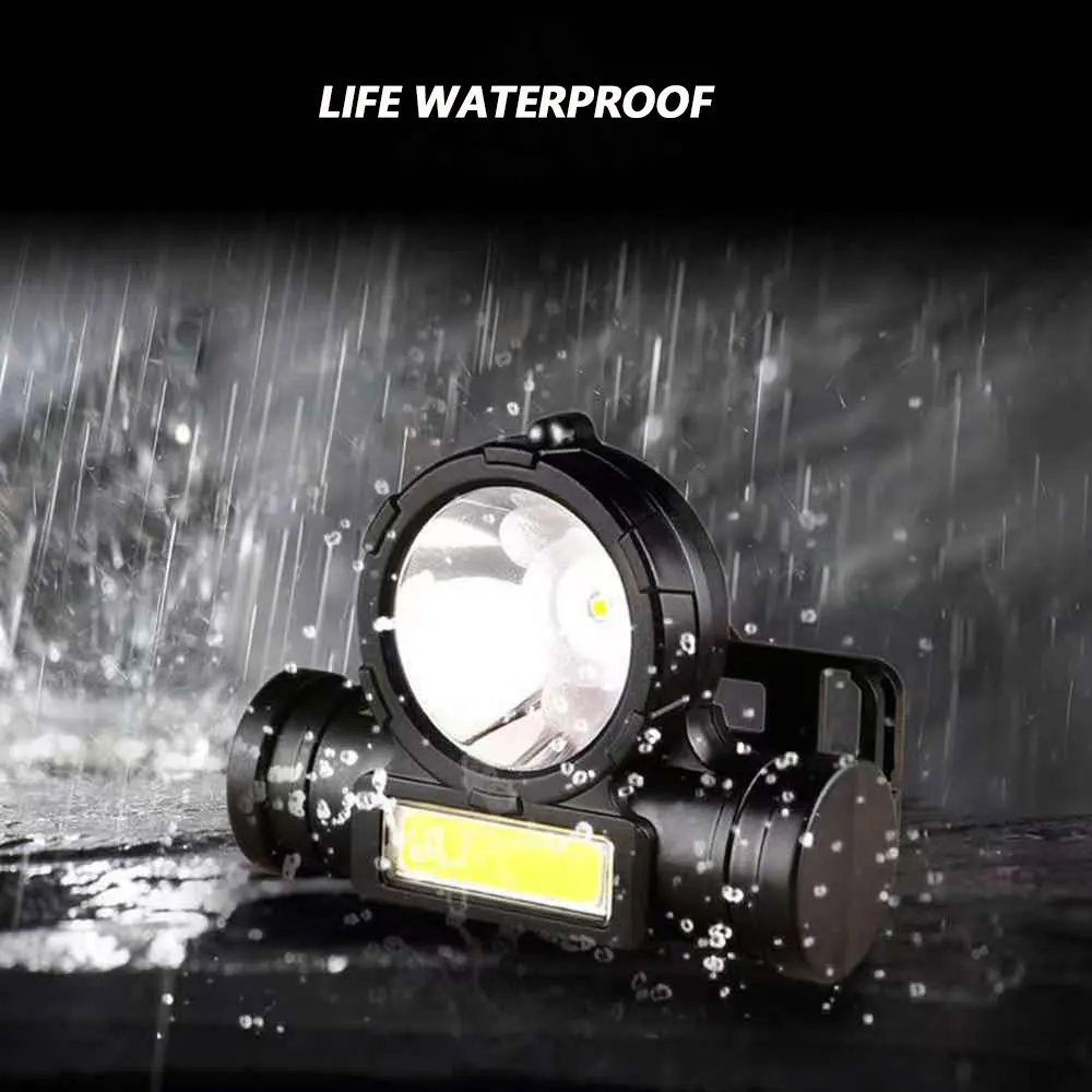 Portable LED Headlamp Waterproof COB Lantern Head Lamp USB Rechargeable 18650 Headlight Work Light with Magnet Fishing Torch head flashlight,cob headlamp