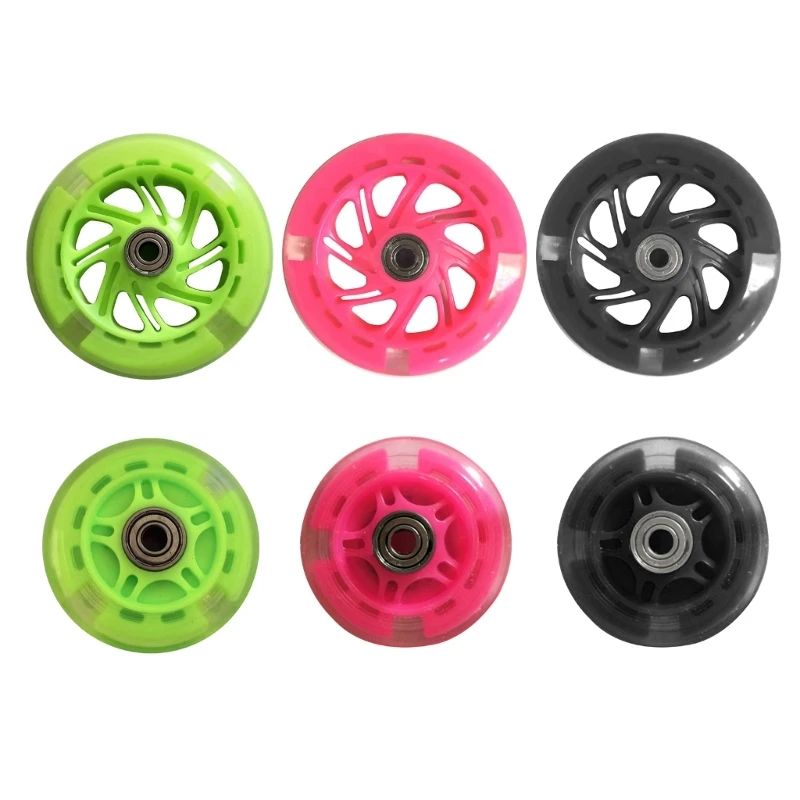 77HC 80mm 120mm 스쿠터 휠 깜박이 불빛 3 색 빛 아이 선물 장난감과 스쿠터 베어링에 대 한 스쿠터 휠