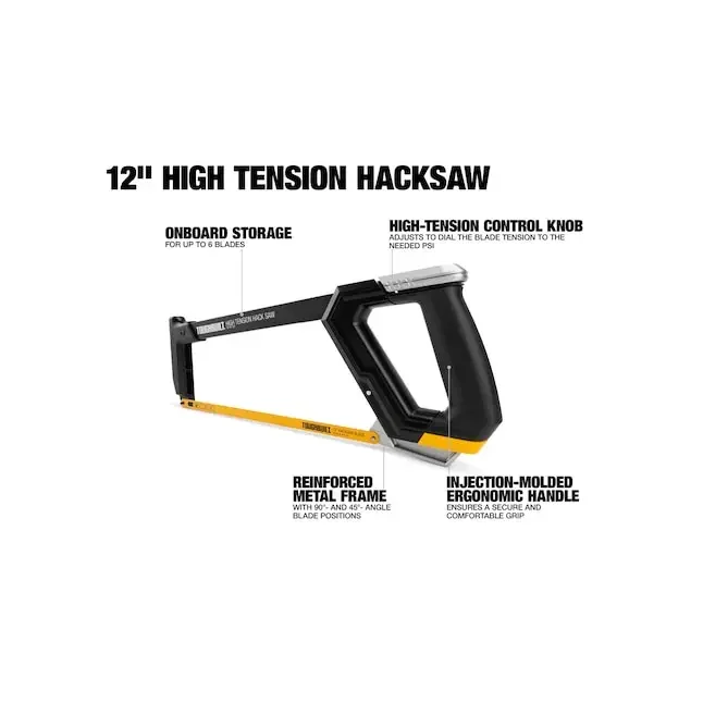 TOUGHBUILT TB-H4-22H 12in High Tension Hacksaw Garden Saw Hand Tools 2