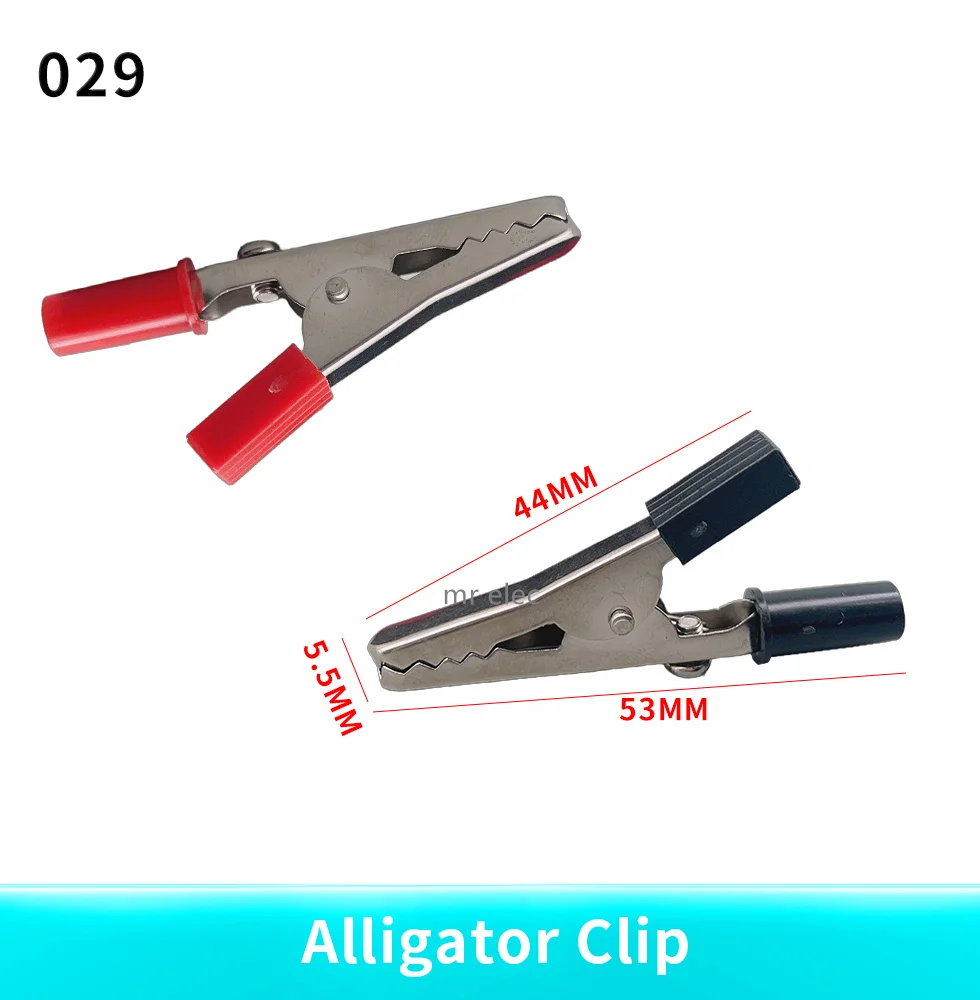Insulated Crocodile clip Plastic Handle Cable Lead Test Charging Clamp Metal Crocodile Clamp Length 50mm alligator clips