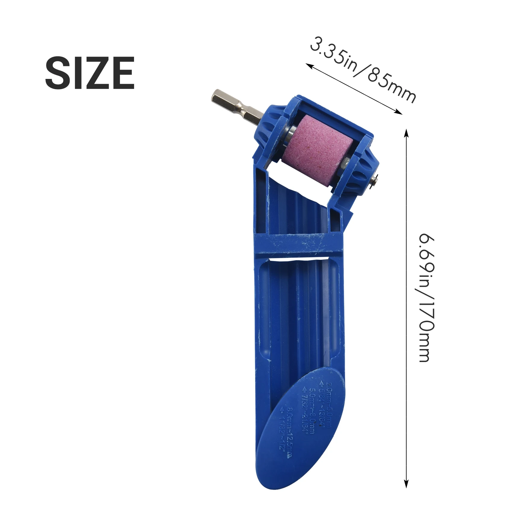 2-12.5mm Drill Bit Sharpener Portable Corundum Grinding Wheel Tool Corundum Resisting Drill Polishing Grinder Wheel Tool 6