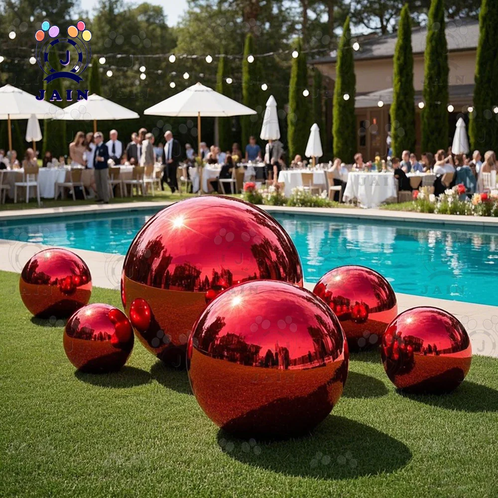 Inflatable Mirror Ball with Pump Big Shinny Balls Decorative Ball for Oktoberfest Christmas Party Birthday Rental