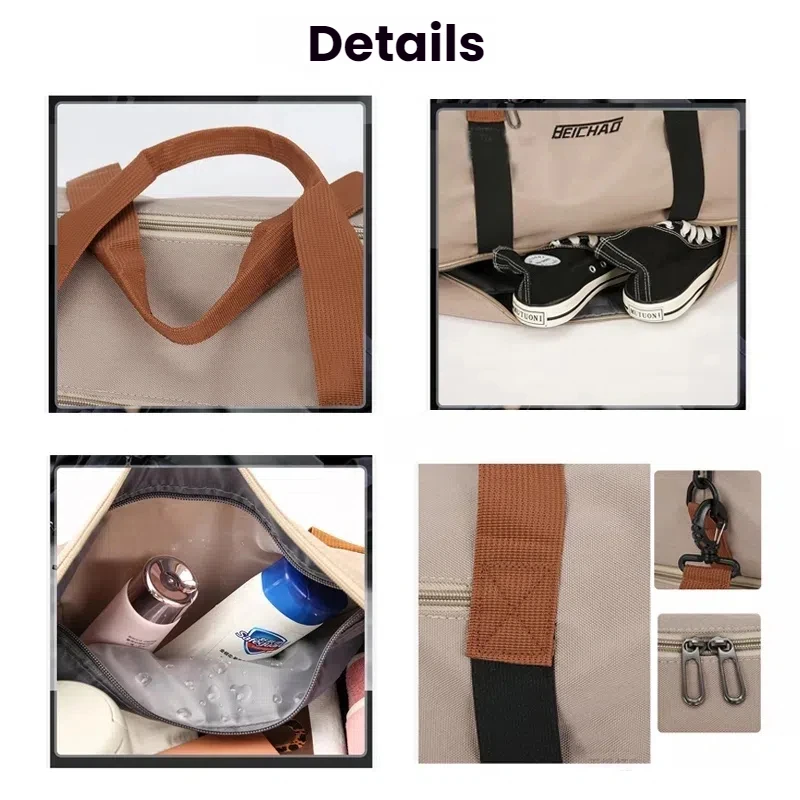 Gym Travel Bags Large-Capacity Luggage Dry-Wet Separation Sports Fitness Shoulder Bag Short-Distance Travel Handbags for Women