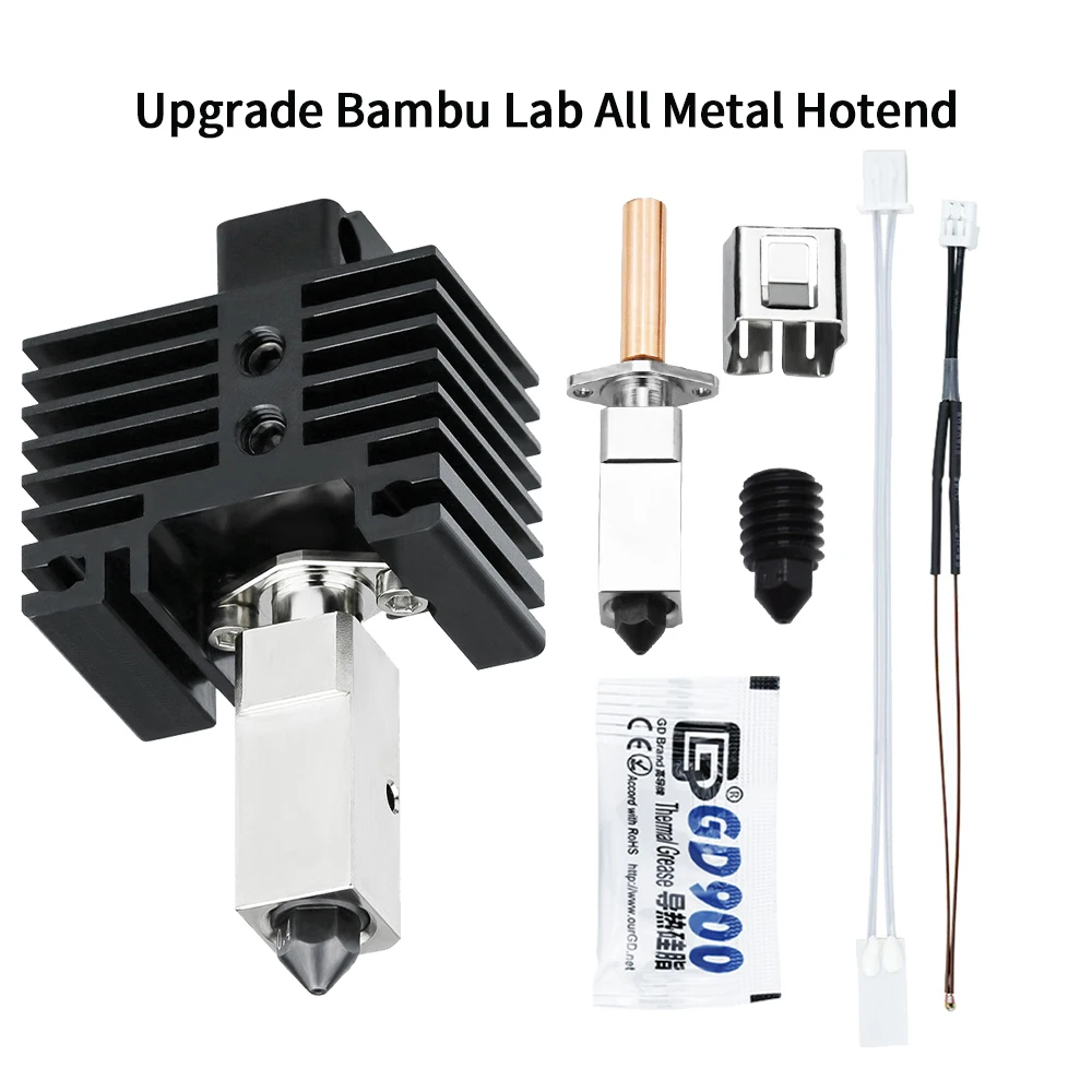 Upgraded Bambu Lab X1 Hotend Kit for Bambu Lab X1,X1-Carbon Combo Bambulabs P1P P1S CHT Hardened Nozzle Heater Block Heatbreak