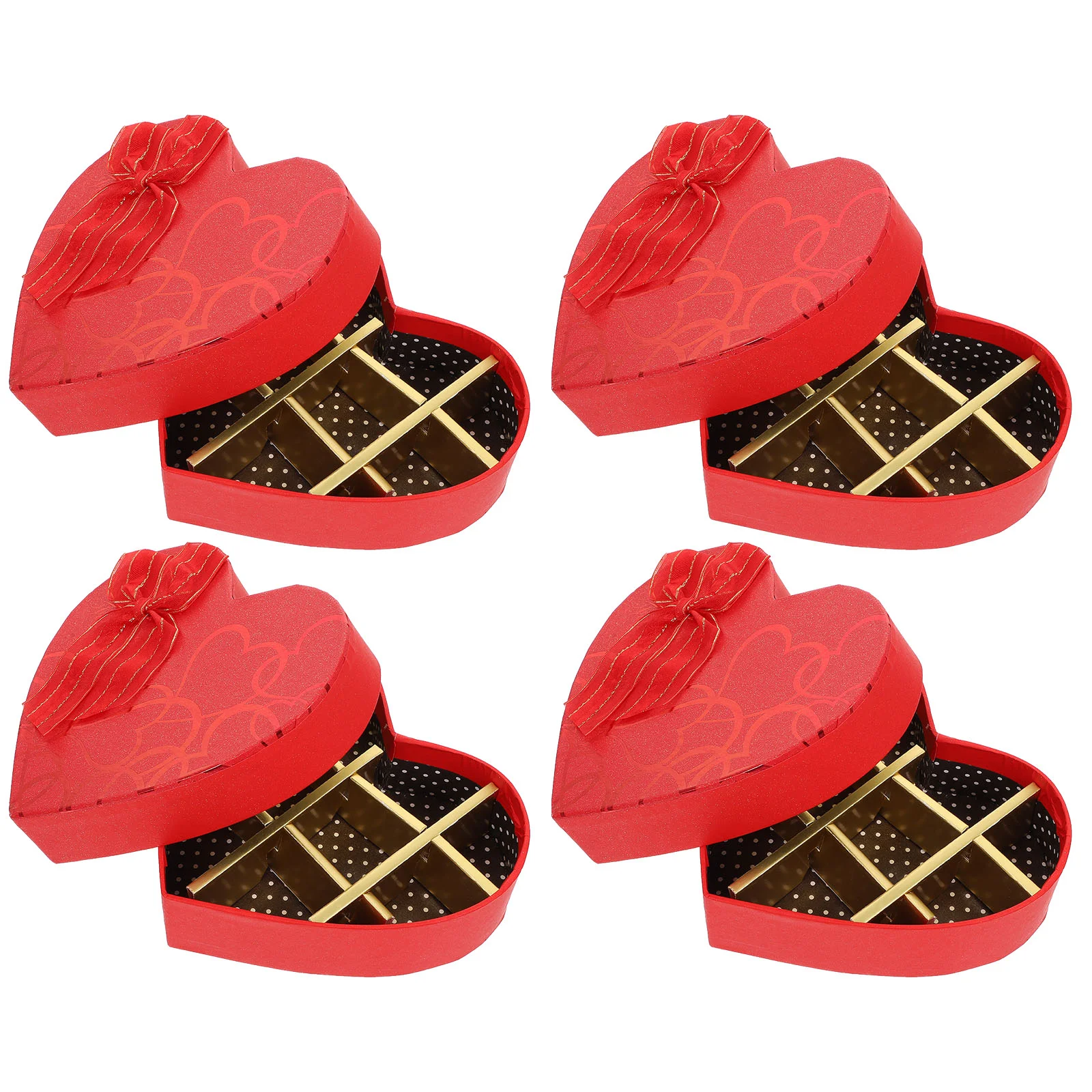 

4 Pcs Chocolate Box Paper Candy Boxes Truffle Gift Case Drawers Container Storage Present