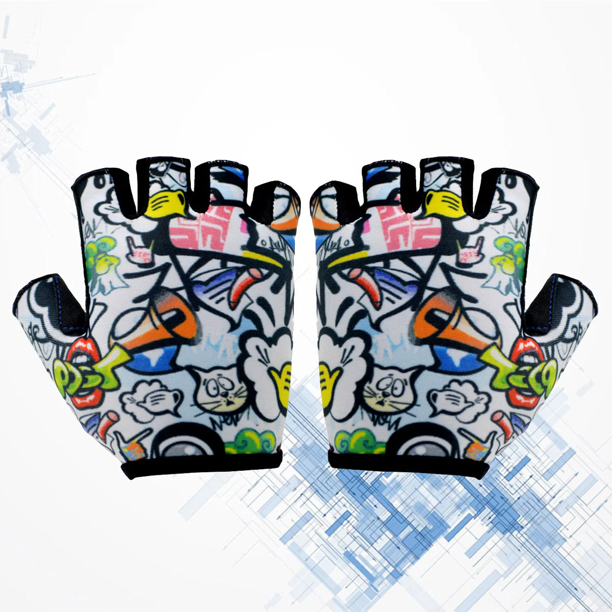Bike Child Men and Women Gloves for Kids Cycling Exercise Xs Half Finger Biking 3