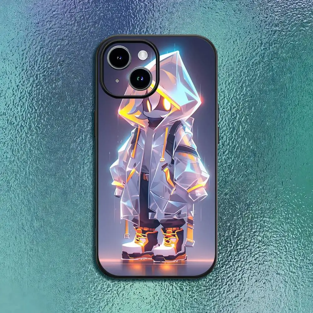 Sleek Black Soft Shell Phone Case With M-Murder Graphic Design