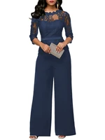 New hot selling solid color short sleeved lace jumpsuit, can be worn on the outside or inside, suitable for various occasions