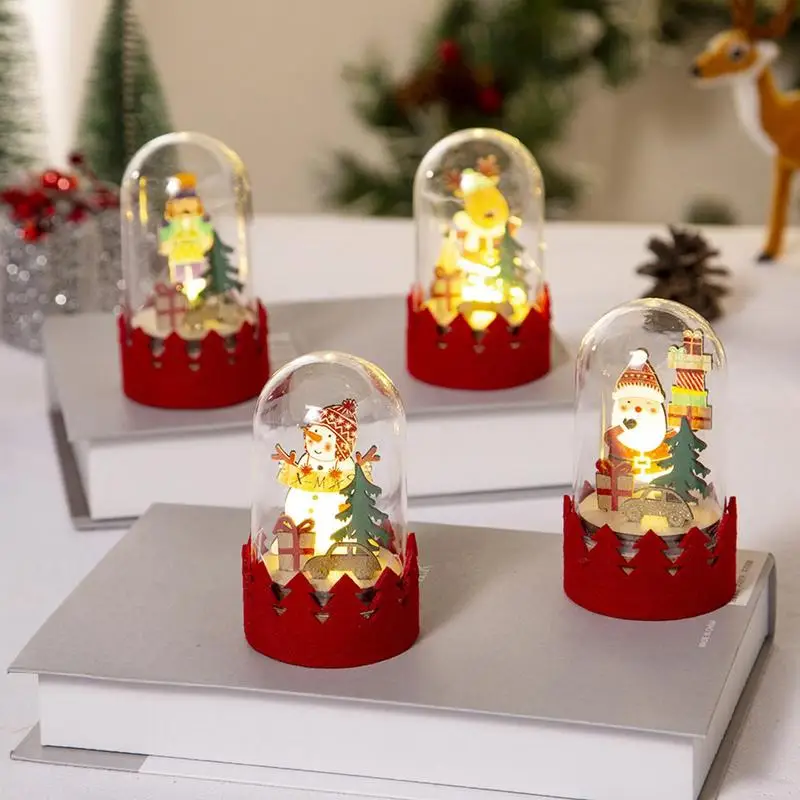ChristmasSnowGlobesLightedBatteryPoweredShatterproofSnowGlobesChristmasDecorationLED