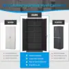 Lockable Storage Cabinet, 71" Garage Storage Cabinets with Lock, Black Metal Cabinet with 2 Doors and 4 Adjustable Shelves 4