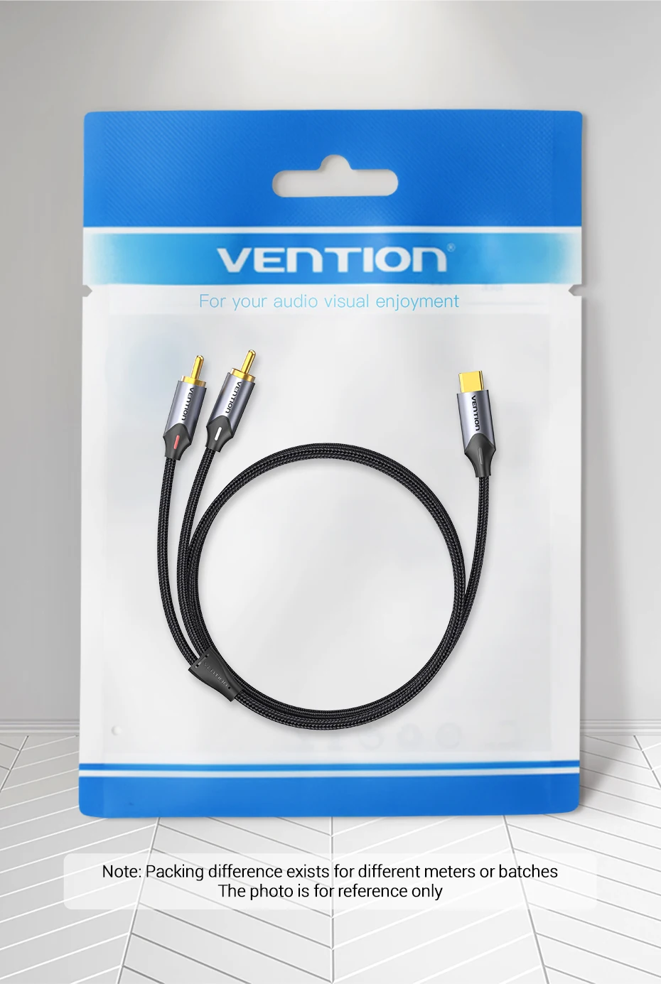 USB C to 2RCA Audio Cable Type C to RCA for Car Auxiliary Stereo Speaker Amp Cor