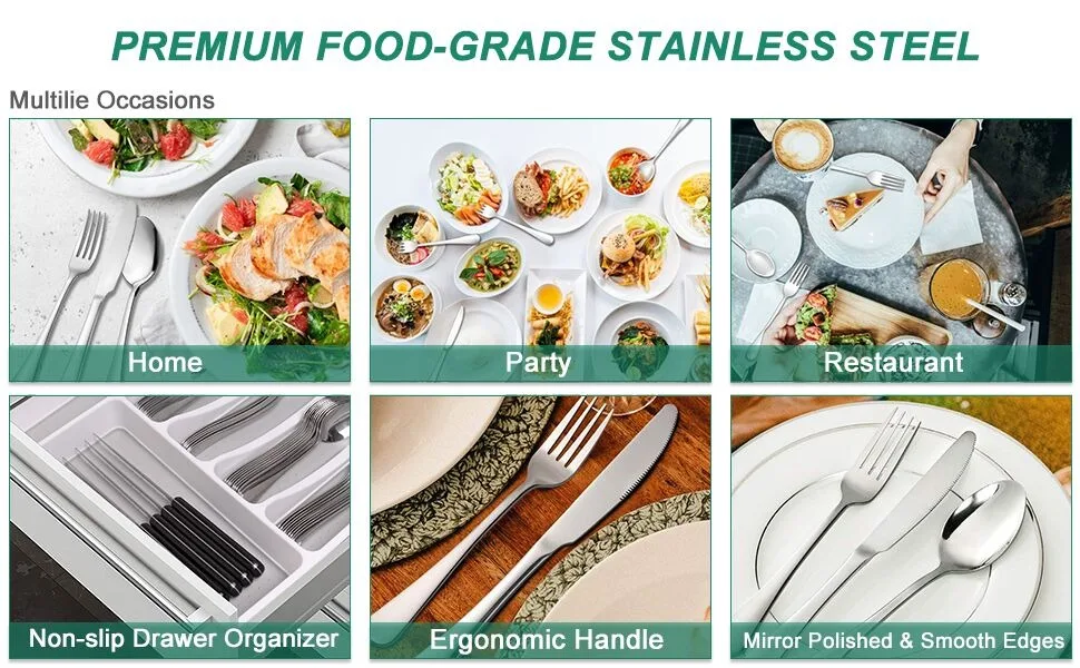Multi-funstion stainless steel tableware set