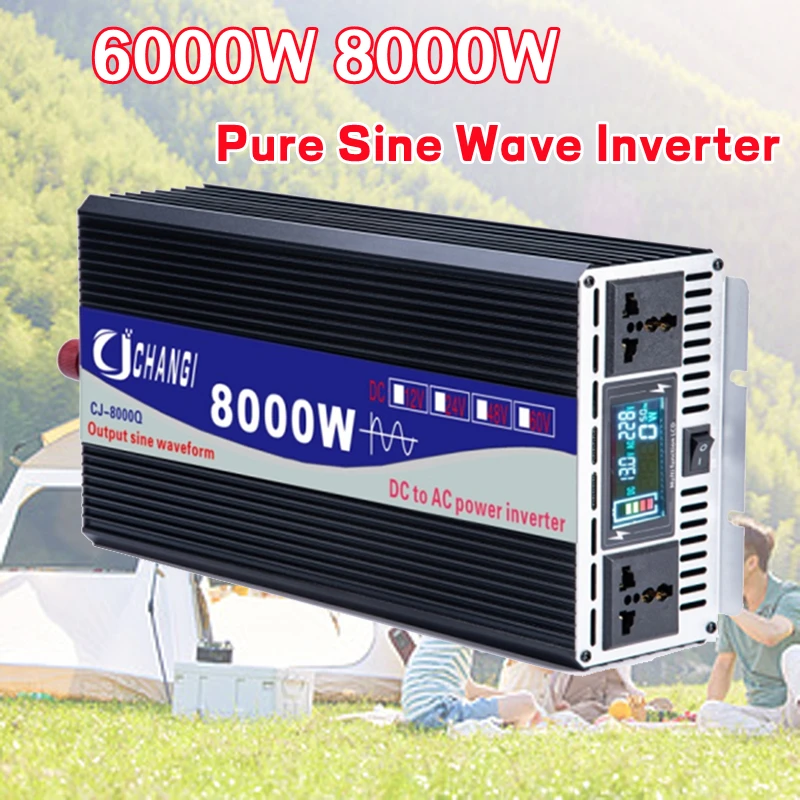 Pure Sine Wave Inverter For Car Pure-Sine-Wave-Inverter-12V-220V-24V-48V-To-AC-220V-6000W-8000W