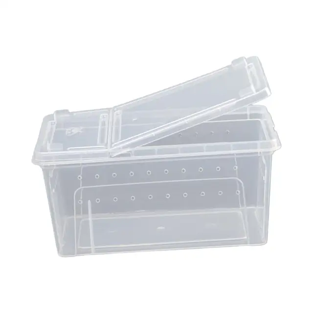 Reptile Breeding Box, Transparent Animal Habitat Cage, Turtle Transport Container for Silkworm Snake 2