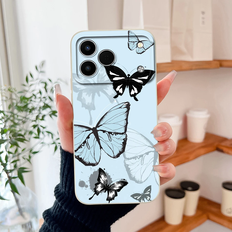 Funny Cartoon Animals Lens Protection Soft Liquid Silicone Back Cover Case