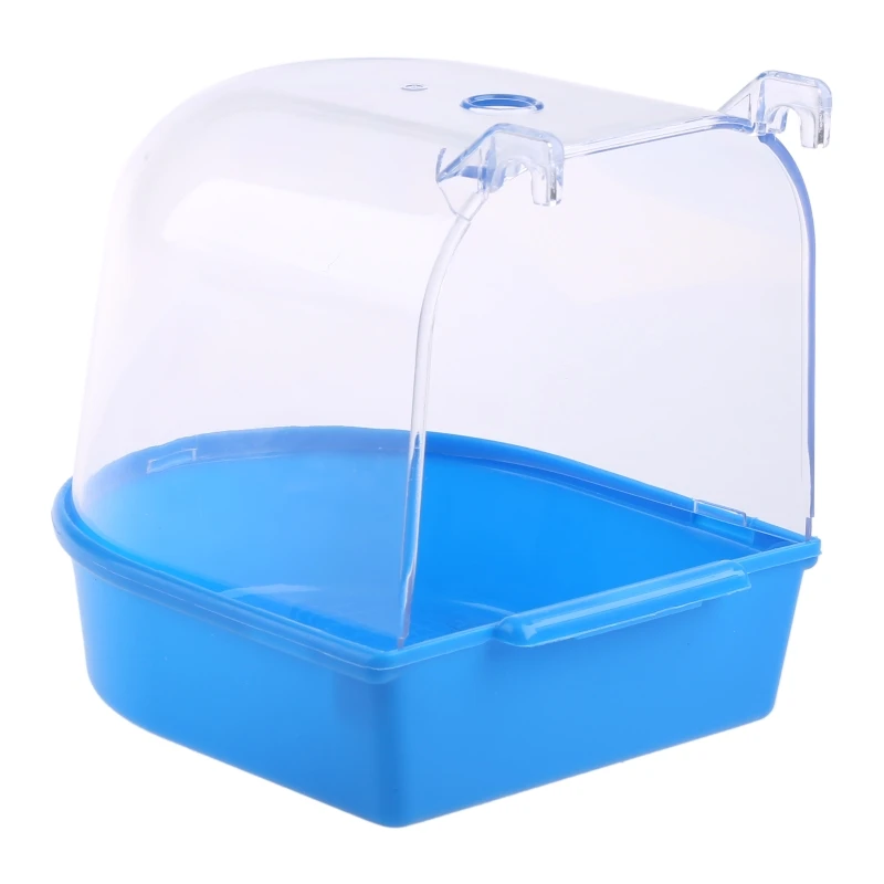 Bird Bath Box Cockatiel Plastic Bathtub with Anti-Slip Bottom Birdcage Shower 29EF