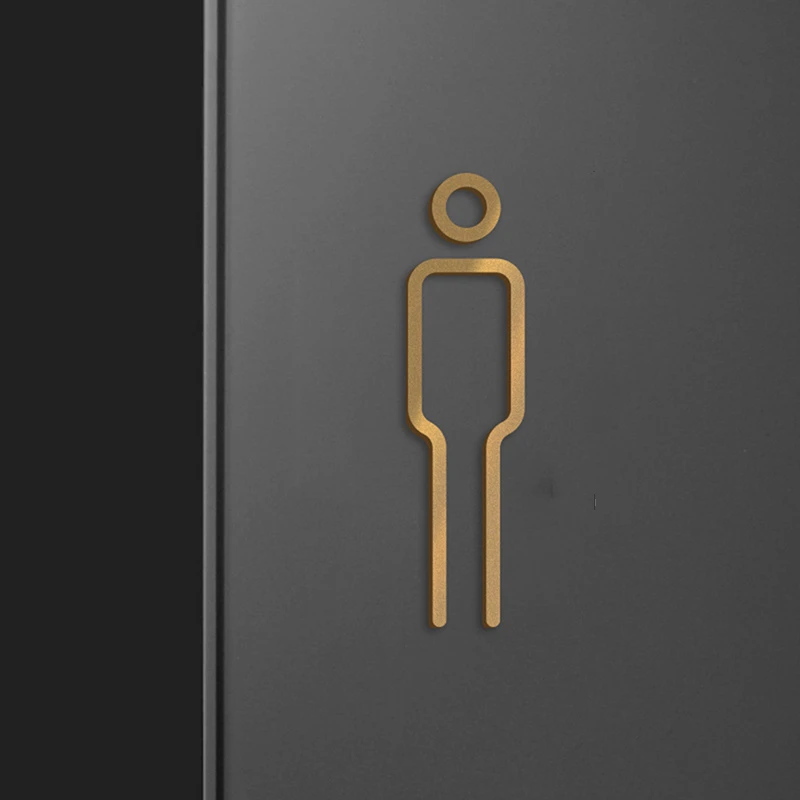 2Pcs Acrylic Toilet Gender Signs Adhesive 3D Men Women Sign Restaurant Office Hotel Bathroom Washroom Identification Signage