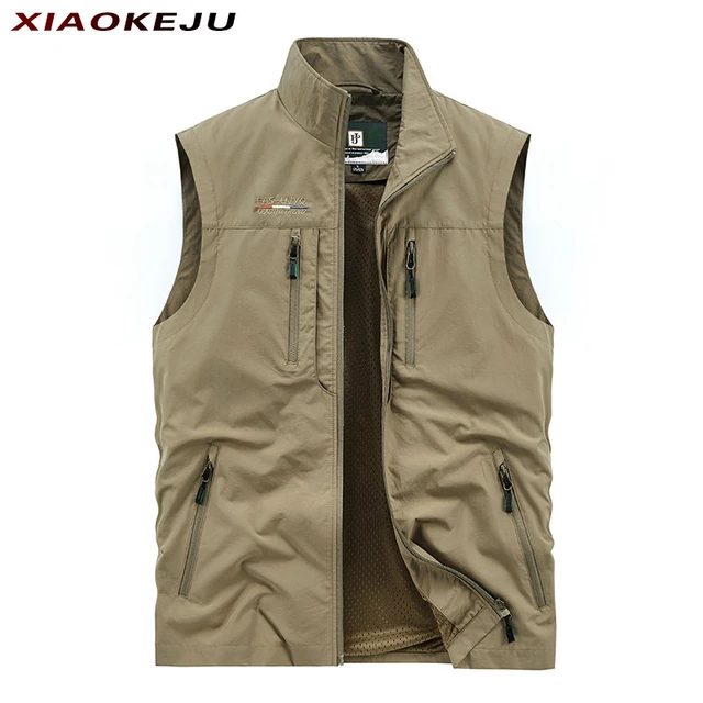 Vest Sleeveless Fishing Jacket Denim Coat Summer for Men Work Wear