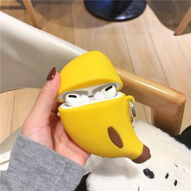 

3D Banana Cartoon Cases For Apple Airpods 1 2 3 Pro Pro2 Wireless bluetooth Headphone Cover Protective for air pods Pro2