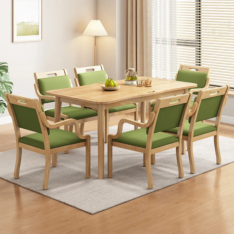 (VIP1) All solid wood dining table and chair combination dining table and chair health care center restaurant furniture