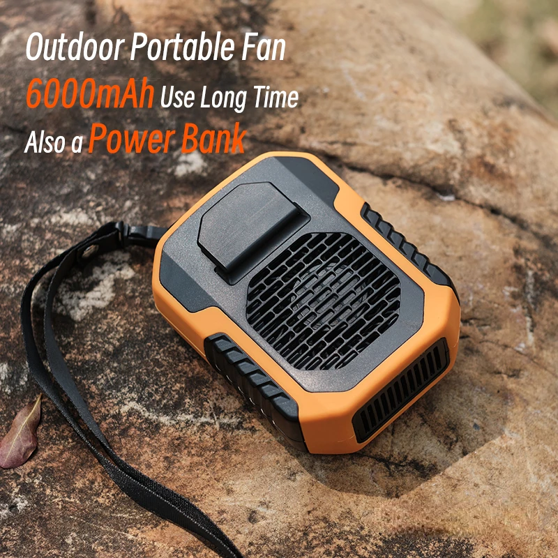 

MI Fan Hanging Neck/Waist Fan 6000mAh Mini Portable USB Rechargeable Fan For Outdoor Camping Hiking Climbing Running Sports